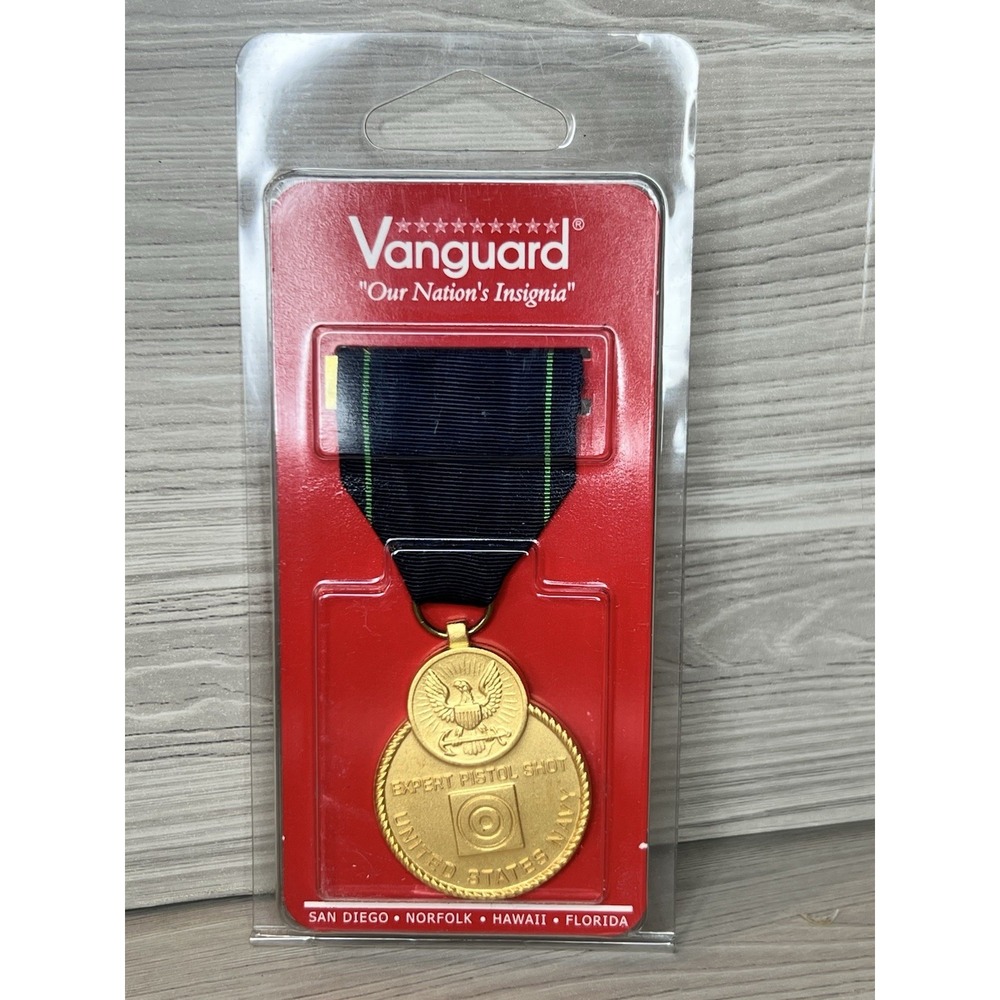 US Navy Expert Rifle Rifleman Shot Award medal with ribbon bar